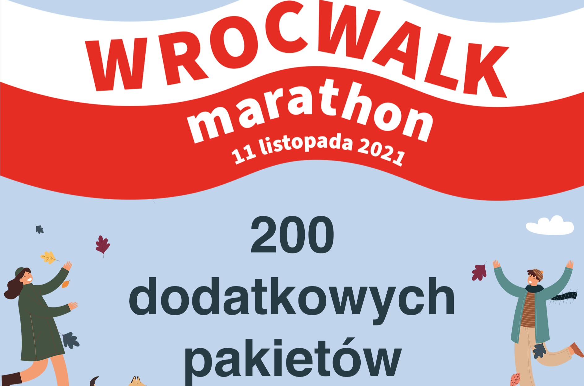 200 dodatkowych pakietów na WrocWalk Marathon 2021!